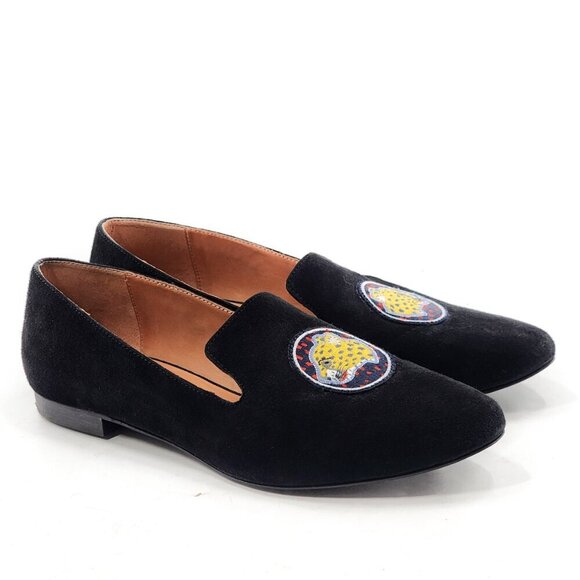 & OTHER STORIES Black Suede Flats with Cheetah Patch - Picture 2 of 6
